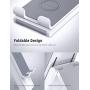 Lamicall Adjustable Cell Phone Stand - Foldable Phone Holder Cradle for Desk, Desktop Charging Dock Compatible with iPhone 11 Pro XS Max XR X 8 7 6S Plus 6 Galaxy S10 S9 S8 Smartphones - Gray