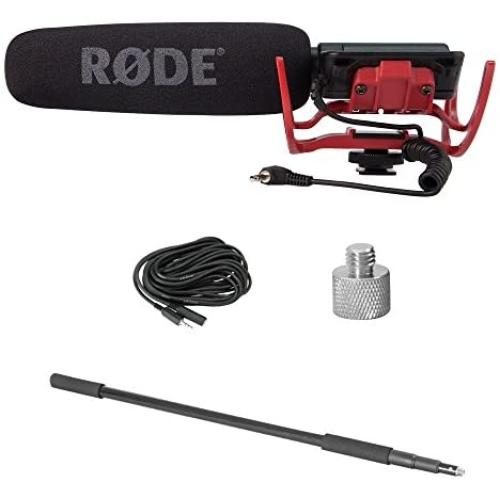 Rode VideoMic Microphone Pack with Rycote Lyre Mount, Boom Pole, Screw Adapter and Extension Cable