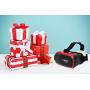 BNEXT VR Headset Compatible with iPhone & Android Phone - Universal Virtual Reality Goggles - Play Your Best Mobile Games 360 Movies with Soft & Comfortable New 3D VR Glasses | Red | w/Eye Protection