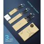 INIU USB C Cable, 【3 Pack】3.1A QC Fast Charging USB Type C Cable, Nylon Braided (1.6+3.3+10ft) Data Cables Compatible with Samsung Galaxy S10 S9 S8 Plus Note 10 9 LG Google Pixel OnePlus Moto Z3 Etc