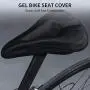 Comfort Gel Bike Seat Cover with Bike Phone Mount, Water&Dust Resistant Cover, Face Cover Scarf, Arm Sleeves, Reflective Band - 6 in 1 Cycling Accessories for Mountain and Road Cycling