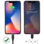 JR TECHNIK iPhone Charger, Lightning Cable MFi Certified High-Speed Charging Cord Lightning to USB A iPhone Charger Cable
