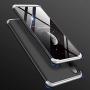 HikerClub Huawei P30 Lite Case with Screen Protector 3 in 1 Hard Plastic Ultra Thin Slim Fit 360 Degree Full Body Protective Shockproof Anti-Scratch Case for Huawei P30 Lite (Black&Silver)