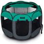 Ruff n Ruffus Portable Foldable Pet Playpen + Carrying Case & Collapsible Travel Bowl | Indoor/Outdoor use | Water Resistant | Removable Shade Cover | Dogs/Cats/Rabbit | Available in 3 Sizes