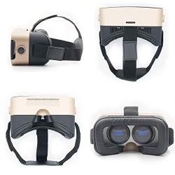 VIFE, Virtual Reality Headset,3D VR Glasses for Mobile Games and Video & Movie,Compatible 3.5-6 inch iPhone/Android Phone,Including iPhone,Samsung, LG,etc (Gold - No Remote)