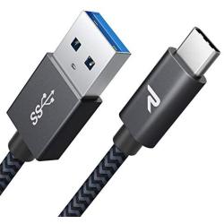 RAMPOW Long USB C Cable 10ft - USB 3.1 Type C Charging Cable - QC 3.0 Fast Charging USB Type C Cable Compatible with Samsung Galaxy S20/S10/S9/S8, LG, Sony, Moto and More - Space Gray