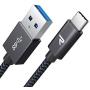 RAMPOW Long USB C Cable 10ft - USB 3.1 Type C Charging Cable - QC 3.0 Fast Charging USB Type C Cable Compatible with Samsung Galaxy S20/S10/S9/S8, LG, Sony, Moto and More - Space Gray