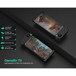 Upgraded GameSir T6 Mobile Game Controller, PUBG Wireless Bluetooth Gamepad, One-Handed Gaming Controller with Joystick for iPhone