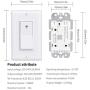 TOHUU WiFi Smart Light Switch,Smart Switches Work with Alexa Google Home,in-Wall Timer Switch Wireless 3 Way Smart Life Light Switch Remote Control for Light No Hub Required,FCC Listed(White-New)