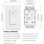 TOHUU WiFi Smart Light Switch,Smart Switches Work with Alexa Google Home,in-Wall Timer Switch Wireless 3 Way Smart Life Light Switch Remote Control for Light No Hub Required,FCC Listed(White-New)