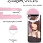 UMsky Selfie Ring Light,Universal Phone Selfie Ring Light,Portable LED Selfie Light Ring Lights for Android/iPhone, LED Ring Light, Rechargeable Brightness Portable Selfie Light Ring (Pink)