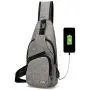 Mens Womens Sling Chest Shoulder Bag Outdoor Travel Crossbody Backpack with USB Charging Port Mens Womens Sling Chest Shoulder Bag Outdoor Travel Crossbody Backpack with USB Charging Port