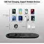 Fast Wireless Charger, UUTO 3 in 1 Wireless Charging Pad for iPhone SE 2020/11/11 Pro/11 Pro Max/X/XS/XR/Xs Max/8/8 Plus, Galaxy S20/Note 10/S10/S9, AirPods 2/Pro(No QC 3.0 Adapter)