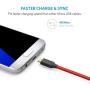 [2-Pack] Anker 6ft / 1.8m Nylon Braided Tangle-Free Micro USB Cable with Gold-Plated Connectors for Android, Samsung, HTC, Nokia, Sony and More (Red)