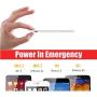 Ultra-Slim Ultra-Portable Ultra-Safe 2500mAh Wallet Pocket Power Card Power Bank, ONE-for-All External Mini Battery for Most Smart Phone and Digital Devices(White with Lightning Adapter)