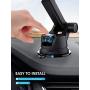 Mpow Dashboard Car Phone Mount, Windshield Car Phone Holder, 2 Suction Levels, Washable Gel Pad Compatible iPhone 11 Pro/Max/X/XS/XR/8Plus/8/7Plus/7/6Plus, Google, One Plus, Moto, Gray