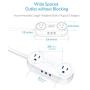 Small Power Strip with 3 USB Ports, BESTEK 2 Outlet Portable Plug Strip Charging Station with Adhesive Sticker, 5 Ft Extension Cord, Ultra-Compact for Cruise Ships, Dorm Room,Travel, Bedside, Office