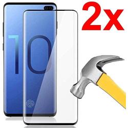 Galaxy S10 Plus Tempered Glass Screen Protector,Full Coverage [2 Pack] [Ultrasonic Fingerprint Compatible] [3D Curved] [Anti-Scratch] [HD Clear] Screen Protector for Samsung Galaxy S10 Plus