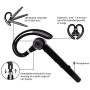Bluetooth Headset HonShoop Bluetooth 5.0 in Ear Bluetooth Earpiece Wireless Headphones Promoting sound clear Earphones with Mic for Business/Workout/Driving (Grey)