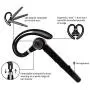 Bluetooth Headset HonShoop Bluetooth 5.0 in Ear Bluetooth Earpiece Wireless Headphones Promoting sound clear Earphones with Mic for Business/Workout/Driving (Grey)