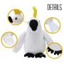 CREATIVE BONNIE Talking Parrot Plush Toy Repeats What You Say, Slap Bracelet Stuffed Animals for Kids, Interactive Mimicry Electronic Pet (White)