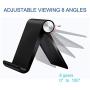 Cell Phone Stand Multi-Angle,EKUCI Portable Stand/Universal Desktop Cradle can be Used on All Smartphones, Suitable for The iPad Mini Series, e-Reader -Black