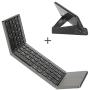 Foldable Keyboard with Touch Pad, IKOS Tri- Folding Portable Keyboard for iPhone iPad Samsung Smartphone Tablet, Wireless BT Keyboard, Designed Compatible for iOS Android Windows System Device (Black)