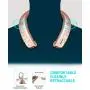 Bluetooth Headphones Speaker 2 in 1,Bluenin Neckband Wireless Headset with Mic Sweatproof Wearable Speaker Bluetooth 5.0 Headphones Retractable Earbuds with Carrying Case (Rose Gold)