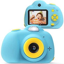 VanTop Junior K5 Kids Camera, 1080P HD Mini Video Camera for Children W/ 32GB Memory Card, 8mp Selfie Len, 2" IPS Screen, Card Reader, Carrying Bag, Cartoon Sticker, Lanyard