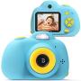 VanTop Junior K5 Kids Camera, 1080P HD Mini Video Camera for Children W/ 32GB Memory Card, 8mp Selfie Len, 2" IPS Screen, Card Reader, Carrying Bag, Cartoon Sticker, Lanyard