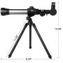 GGIENRUI Kids Telescope Educational Science Toy Telescope for Kids Beginners Astronomy Telescope with Tripod 20X 30X 40X Magnification Eyepieces