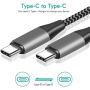 USB C to USB C cable, SUPVOL 3Pack 3ft+6ft+10ft Nylon Braided Cord Compatible with Samsung Galaxy S20 S10 Note10,Google Pixcel 4/3a/3/2 XL,MacBook Air,iPad Pro 2020/2018,Carbon Black