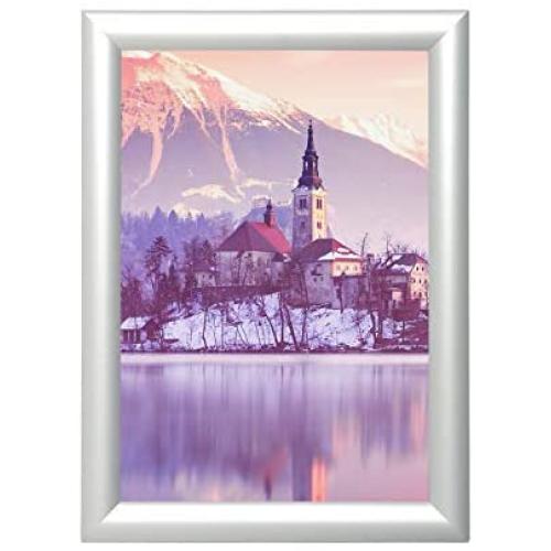 Helen Mulitifunction Aluminium Poster Frame for Wall Decoration, Mitred-Corner Durable Aluminum Snap Frame, Business Propaganda Picture Photo Holder(Silver, A3) (18x13inch)