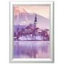 Helen Mulitifunction Aluminium Poster Frame for Wall Decoration, Mitred-Corner Durable Aluminum Snap Frame, Business Propaganda Picture Photo Holder(Silver, A3) (18x13inch)