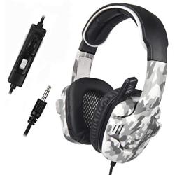 SADES 708gt-ca Gaming Headset for PS4 New Xbox One Sades SA708GT Over Ear Headphone with Noise Cancelling Mic Volume Control for Laptop Mac PC Phone, Gray Camouflage