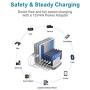 Unitek 7-Port USB Charging Station Dock, 60W Adjustable Charging Station for Multiple Device, Desktop Electronics Organizer Stand Compatible with iPad, iPhone, Samsung, Smartphone