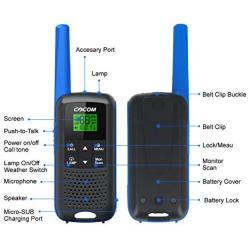 GOCOM Walkie Talkies for Adults Two Way Radios, 2,662 Channels 32 Miles Long Range Walkie Talkies Rechargeable, VOX Scan, Weather Scan+Alert, LED Light for Outdoor Rowing Biking Hiking Camping Travel