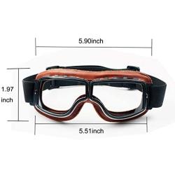 Motorcycle Goggles,Vintage Aviator Motocross Driving Sports Glasses Men Women
