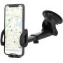 bokilino Universal Car Phone Holder for Car Dashboard Windshield Air Vent Long Arm Strong Suction Cell Phone Car Mount Fit with iPhone 11 Pro/Xs/Xs Max/8/8Plus,Samsung,Huawei,LG and More(Black)