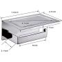 XVL Toilet Tissue Paper Holder with Mobile Phone Storage Shelf Brushed 2 Pieces, G318A-2