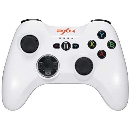 Mfi Game Controller for iPhone PXN Speedy(6603) iOS Gaming Controllers for Call of Duty Gamepad with Phone Clip for Apple TV, Ipad, iPhone (White) (Renewed)