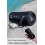 MIATONE Outdoor Portable Bluetooth Speakers Waterproof Wireless Speaker (Black)