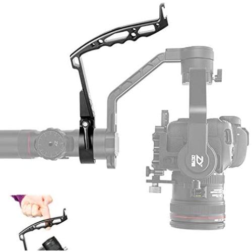 AgimbalGear DH09 Inverted Handheld Grip for Crane 2 Cold Shoe Mount Connect Monitor, Light, Mic Comfortable Metal Handle for Low Position Videography Compatible with ZHIYUN Crane 2/Plus FEIYU AK 2000