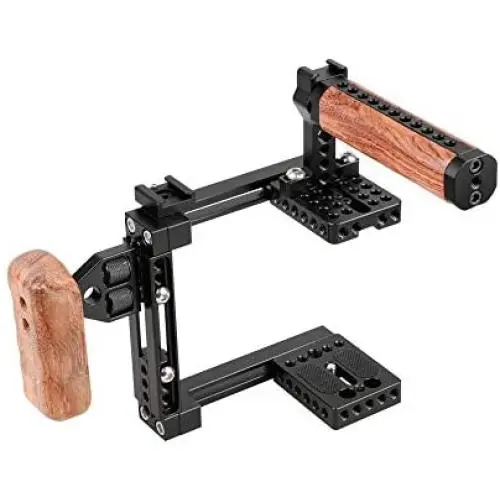 CAMVATE Universal Adjustable Camera Cage Fit for Right Handle and Left Handle Camera(Only Come with Left Handle Grip) CAMVATE Universal Adjustable Camera Cage Fit for Right Handle and Left Handle Camera(Only Come with Left Handle Grip)