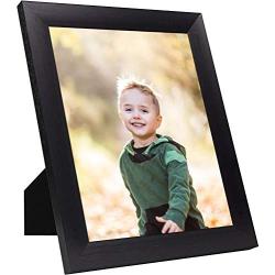 Frametory, 8x10 Aluminum Black Photo Frame for Posters, Pictures, Artworks with Real Glass,Metal Picture Frame Collection (8x10)