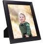 Frametory, 8x10 Aluminum Black Photo Frame for Posters, Pictures, Artworks with Real Glass,Metal Picture Frame Collection (8x10)