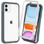 OTBBA iPhone 11 Case, Full-Body with Built-in Screen Protector Heavy Drop Protection Shock Absorption Cover Case Designed for iPhone 11-6.1 inch (White-Clear)