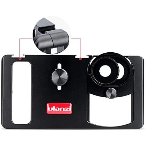 Ulanzi U-Rig Metal 17MM/37MM Smartphone Video Rig, Filmmaking Video Vlog Accessories Handheld Grip Stabilizer With 2 Cold Shoe Mount for Light, Microphone, for iPhone 11 Pro Max XS Max Stable Vlogging