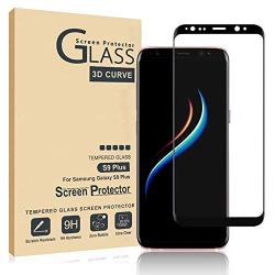 [2 Pack] Galaxy S9 Plus Screen Protector Tempered Glass, [Update Version] 3D Curved Dot Matrix [Full Screen Coverage] Glass Screen Protector [Case Friendly]