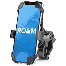 Roam Universal Premium Bike Phone Mount for Motorcycle - Bike Handlebars, Adjustable, Fits iPhone 11, X, XR, 8 | 8 Plus, 7 | 7 Plus, 6s Plus | Galaxy, S10, S9, S8, Holds Phones Up to 3.5" Wide